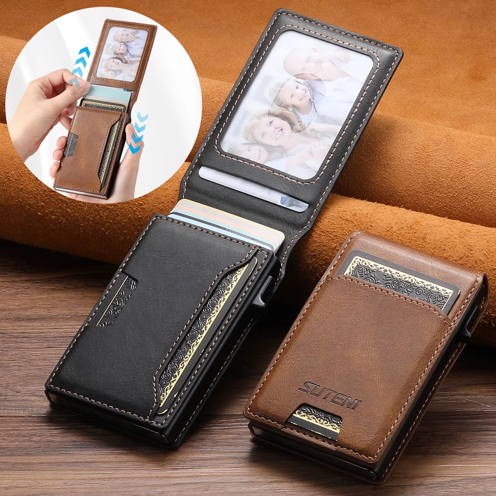Minimalist Men’s Pop-Up Card Wallet