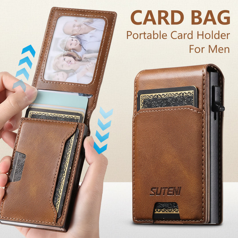 Minimalist Men’s Pop-Up Card Wallet