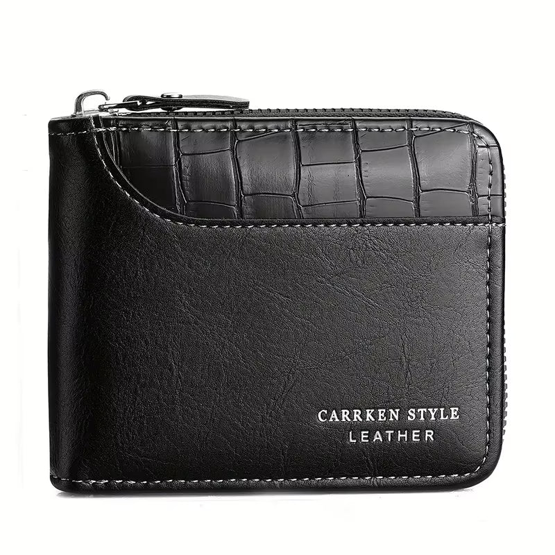 Leather RFID Zipper Wallet for Men & Women